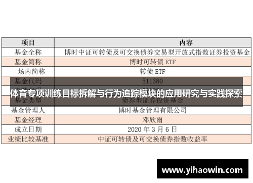 体育专项训练目标拆解与行为追踪模块的应用研究与实践探索